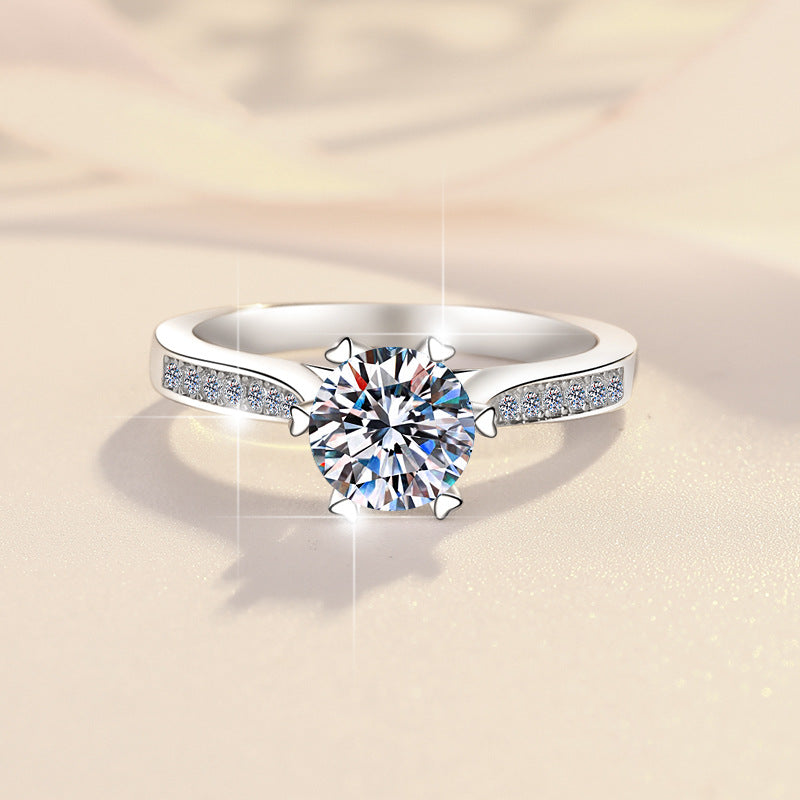 Damen Verlobungsring mit glitzerndem Zirkonia-Besatz Shop Nory