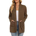 Damen lässiger Longcardigan mit Taschen