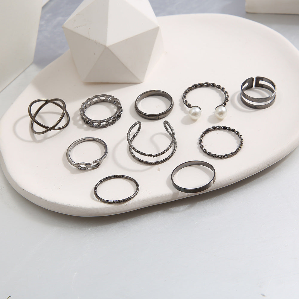 Damen Ring-Set mit kreativen und modernen Designs Shop Nory
