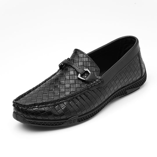 Herren Bequeme Mokassins aus geflochtenem Leder Shop Nory