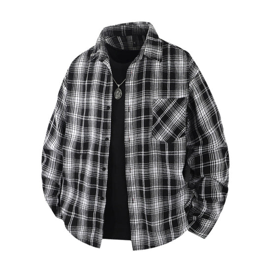 Herren Lässige Karierte Flanellhemden Shop Nory