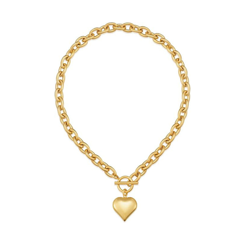Damen Halskette mit hohem Glanz und einzigartigem Herzanhänger Shop Nory