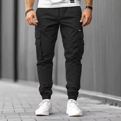 Herren Cargo-Jogginghose mit multifunktionalen Klapp- & Reißverschlusstaschen, elastischem Bund und tapered Bein Shop Nory