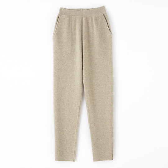 Damen Kaschmir‑Optik Strickhose mit elastischem Bund, konischer Silhouette und Eingrifftaschen Shop Nory