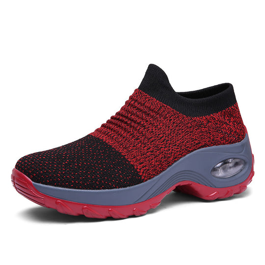 Damen gestrickter Sock-Sneaker mit sichtbarer Luftkammer und gedämpfter Plateausohle Shop Nory