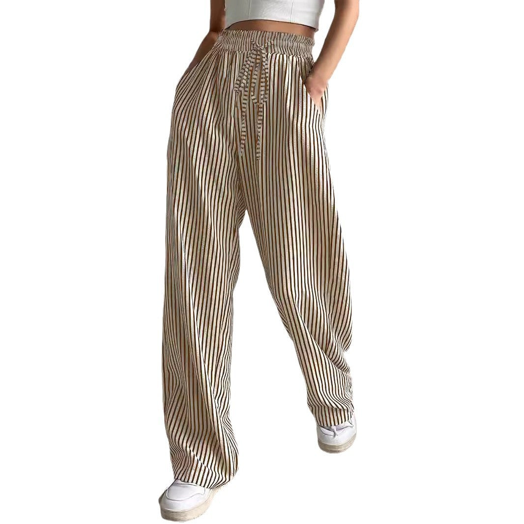 Damen Weite Streifen-Hose
