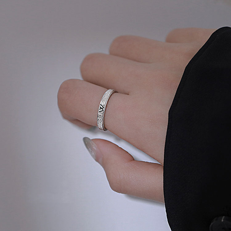 Damen filigraner Silberschmuckring mit elegantem Reliefdesign Shop Nory