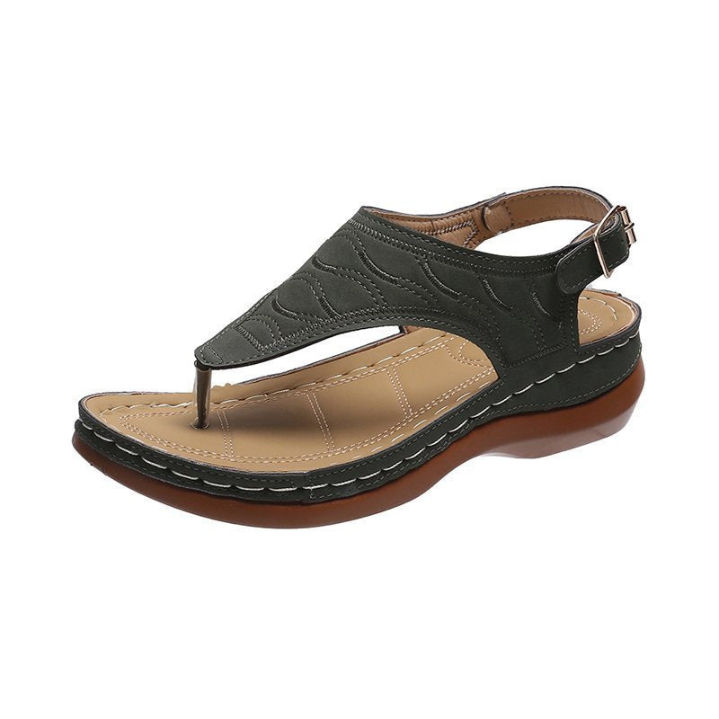 Damen Zehentrenner-Sandalen mit ergonomischem Fußbett und verstellbarem Riemendesign