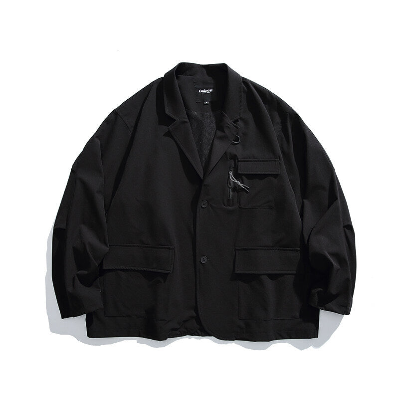Herren Oversized Utility-Sakko mit multifunktionalen Taschen Shop Nory