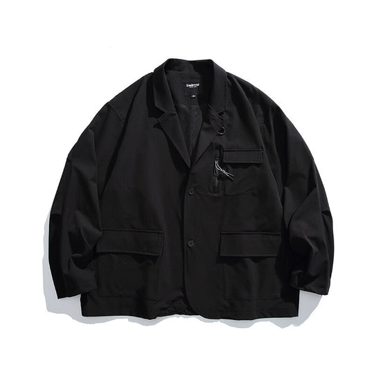 Herren Oversized Utility-Sakko mit multifunktionalen Taschen Shop Nory