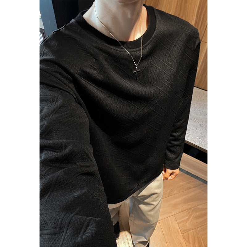 Herren Modischer Sweatshirt mit prägnantem Strukturmuster Shop Nory