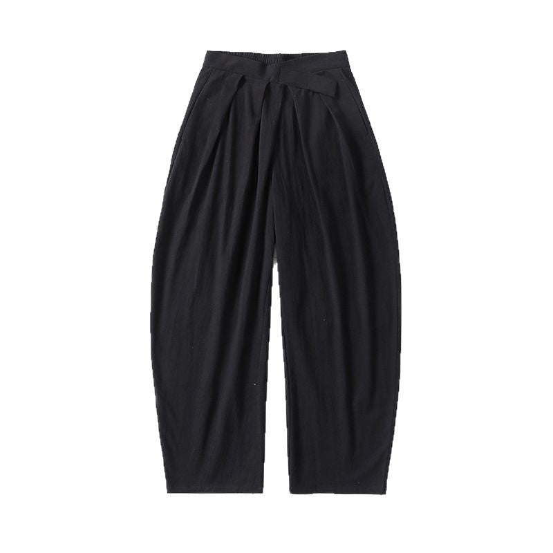 Damen Elegante Bundfalten-Hose mit ballonförmigem Bein und elastischem Taillenbund Shop Nory