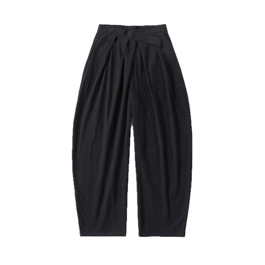 Damen Elegante Bundfalten-Hose mit ballonförmigem Bein und elastischem Taillenbund Shop Nory