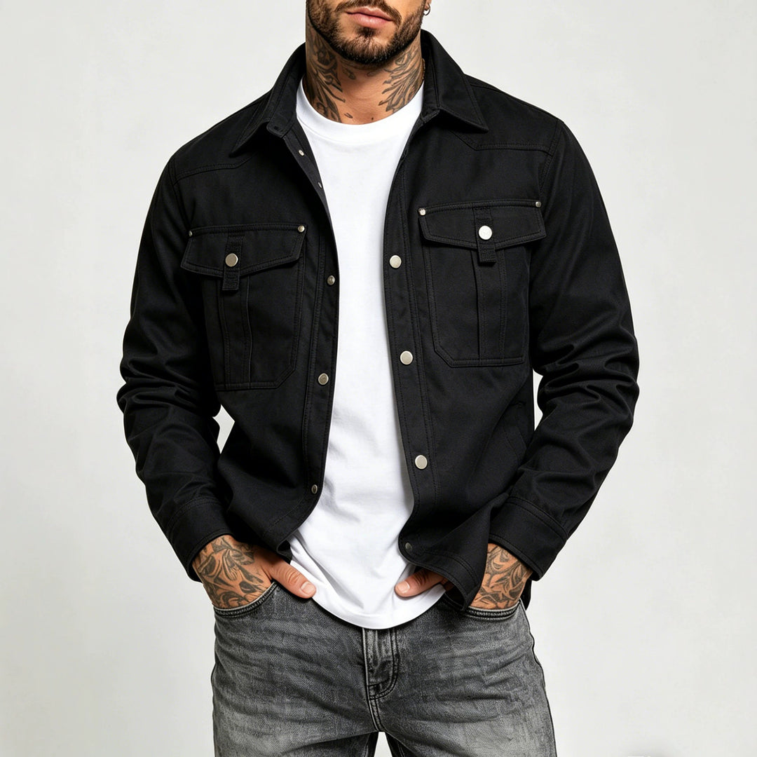 Herren Canvas-Hemdjacke Shop Nory