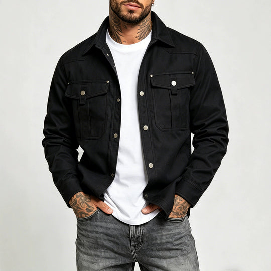 Herren Canvas-Hemdjacke Shop Nory