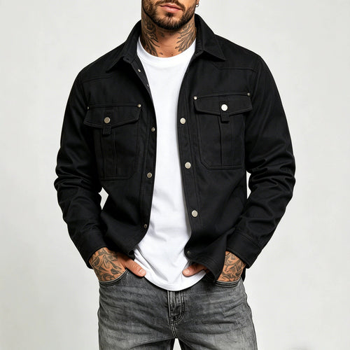 Herren Canvas-Hemdjacke Shop Nory