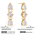 Damen Ohrhänger aus hypoallergenem Edelstahl mit funkelnden Zirkonia-Details Shop Nory
