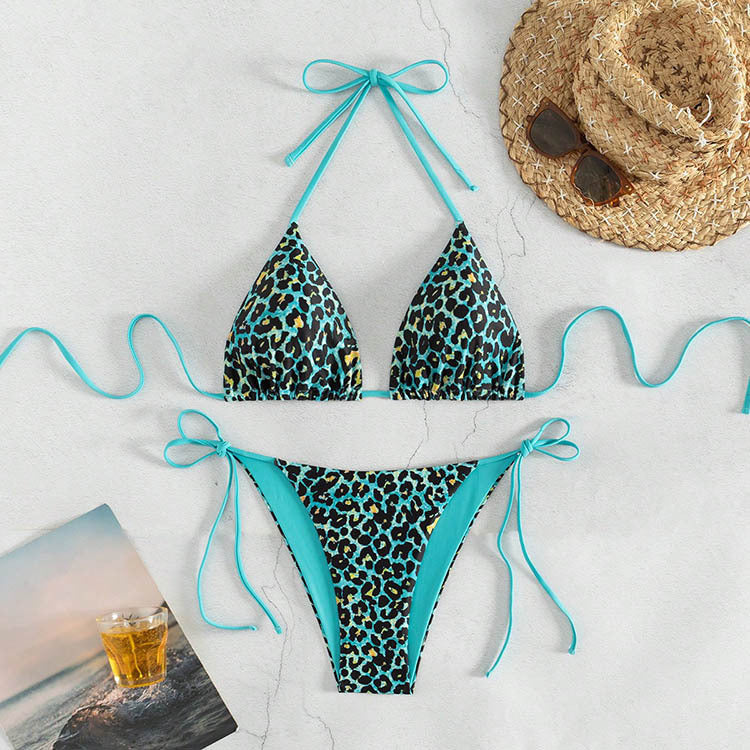 Damen Triangel-Bikini mit aufregendem Animal-Print