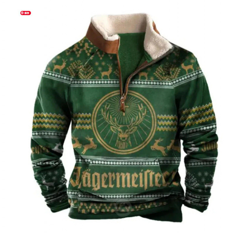 Herren Wärmender Fleece-Pullover mit Stehkragen Shop Nory