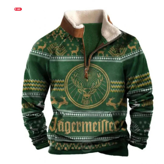 Herren Wärmender Fleece-Pullover mit Stehkragen Shop Nory