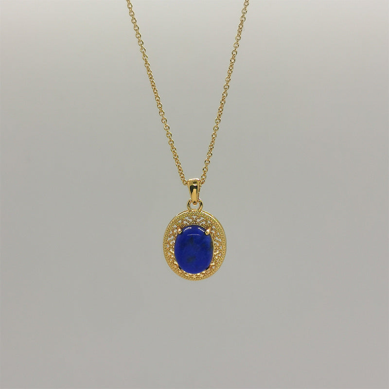 Damen elegante Halskette mit feinem Anhänger aus Edelstein Shop Nory