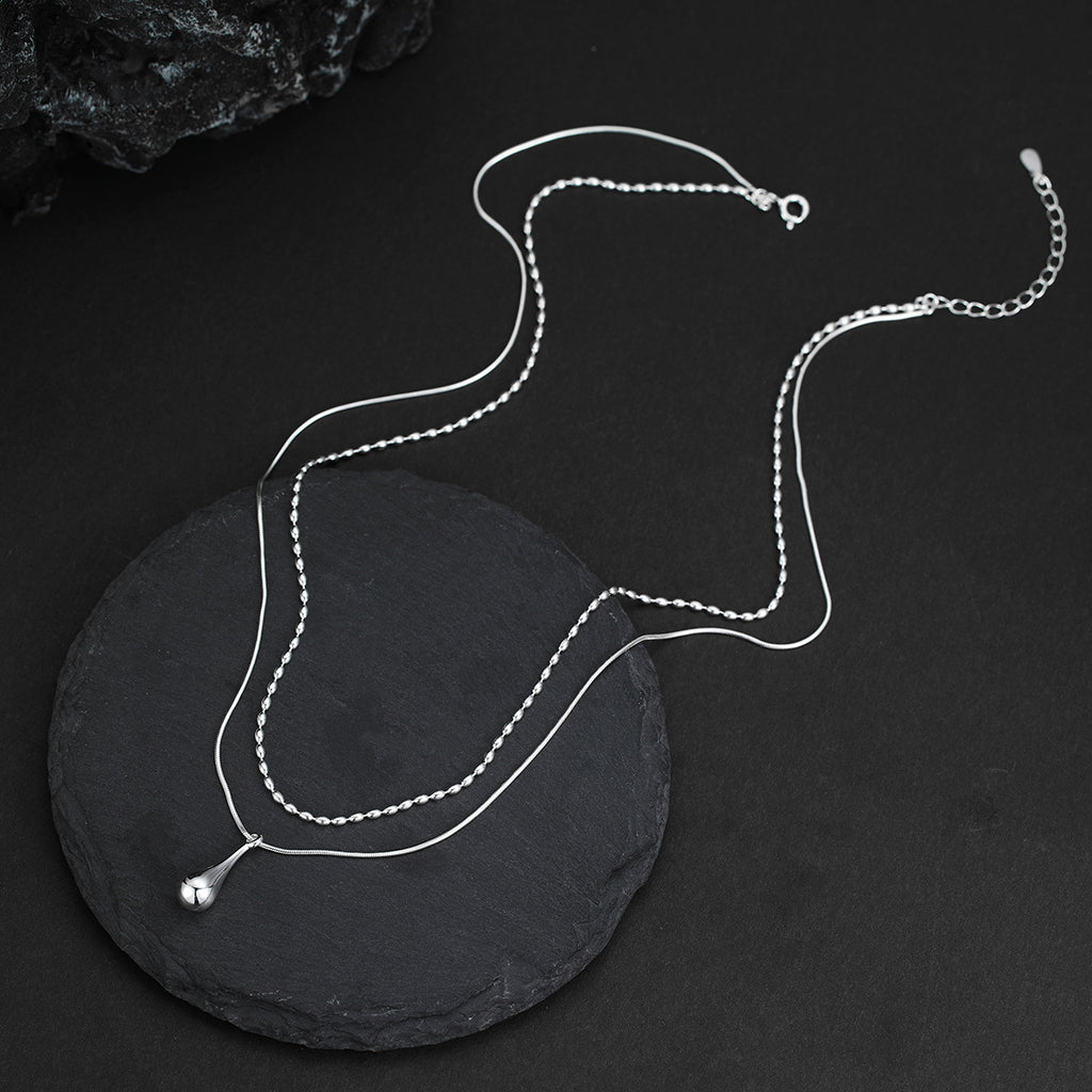 Damen Halskette mit eleganten Tropfenformen Shop Nory