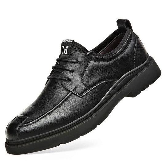 Herren Bequeme Leder Schnürschuhe mit rutschfester Sohle