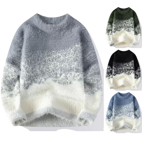 Damen Gemütlicher Rundhals Pullover aus Flauschigem Material Shop Nory