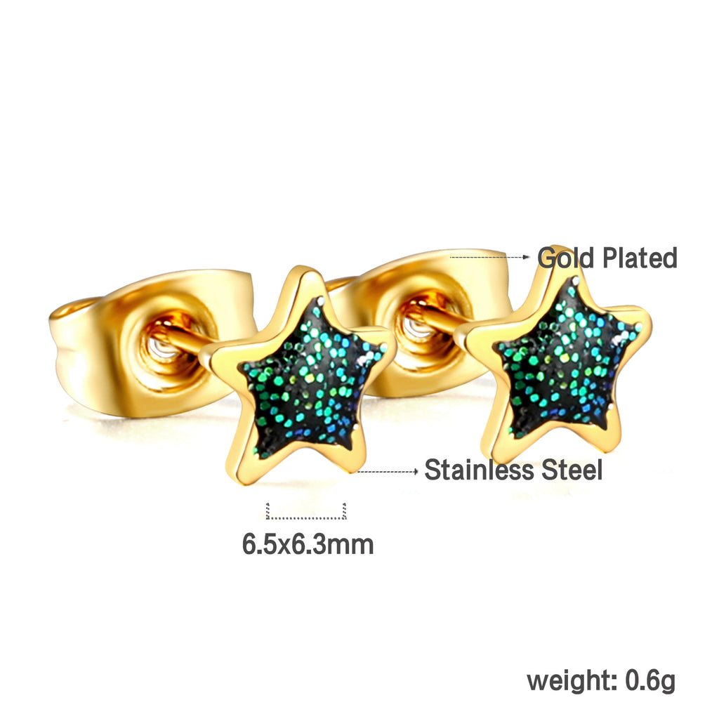 Damen Ohrstecker mit kunstvollem Blattmotiv aus hochwertigem Edelstahl und goldplattierter Oberfläche Shop Nory
