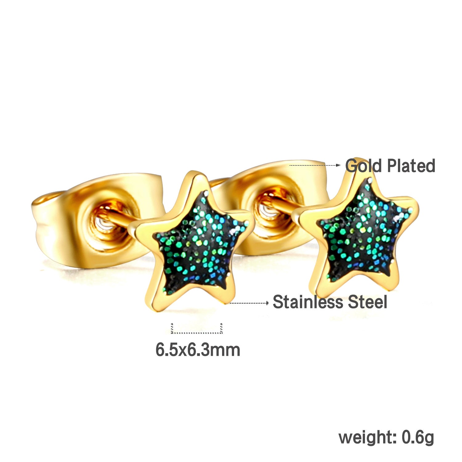 Damen Ohrstecker mit kunstvollem Blattmotiv aus hochwertigem Edelstahl und goldplattierter Oberfläche Shop Nory