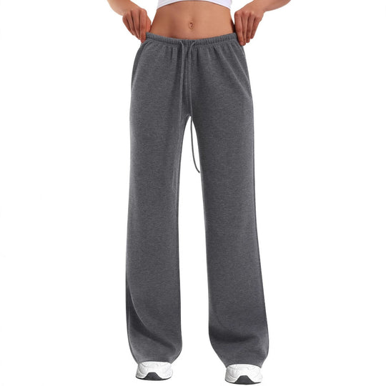 Damen nan hochgeschnittene weite Jogginghose mit elastischem Komfortbund und Kordelzug Shop Nory