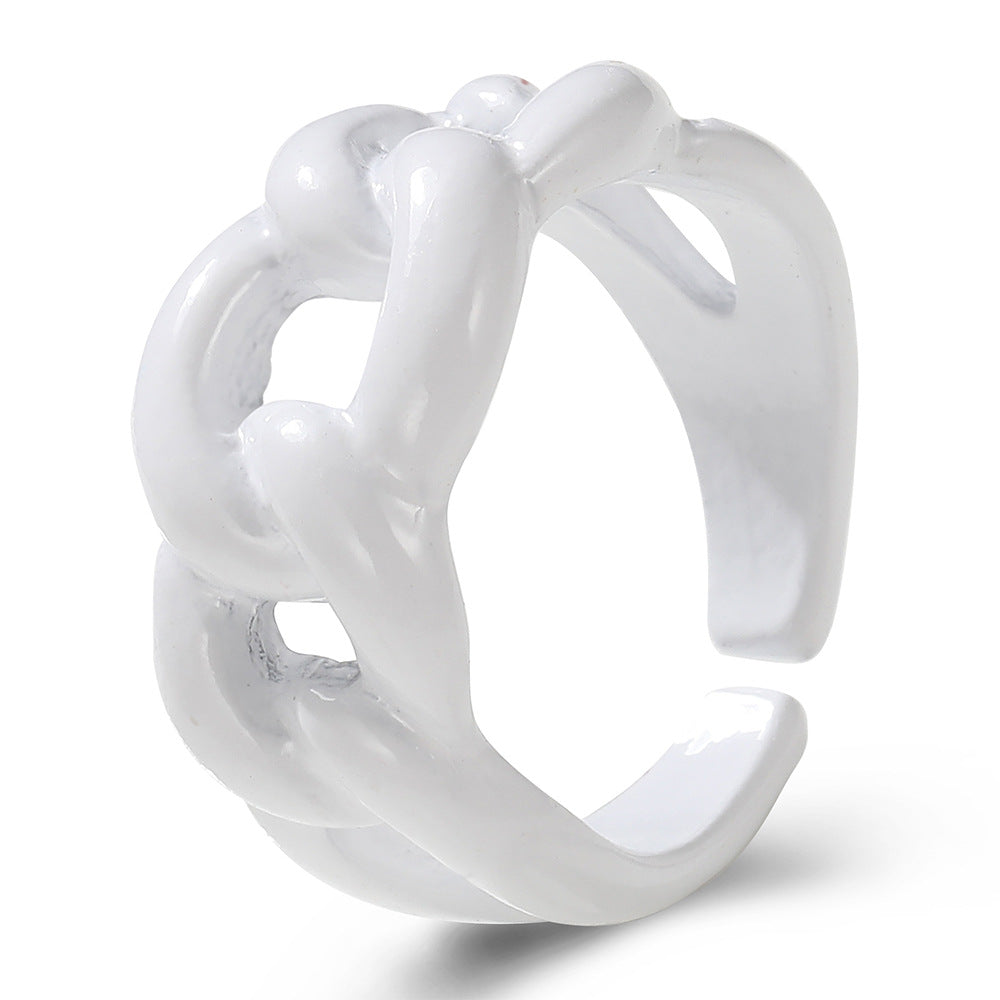 Damen Modischer Offener Fingerring aus hochwertigem Kunststoff Shop Nory