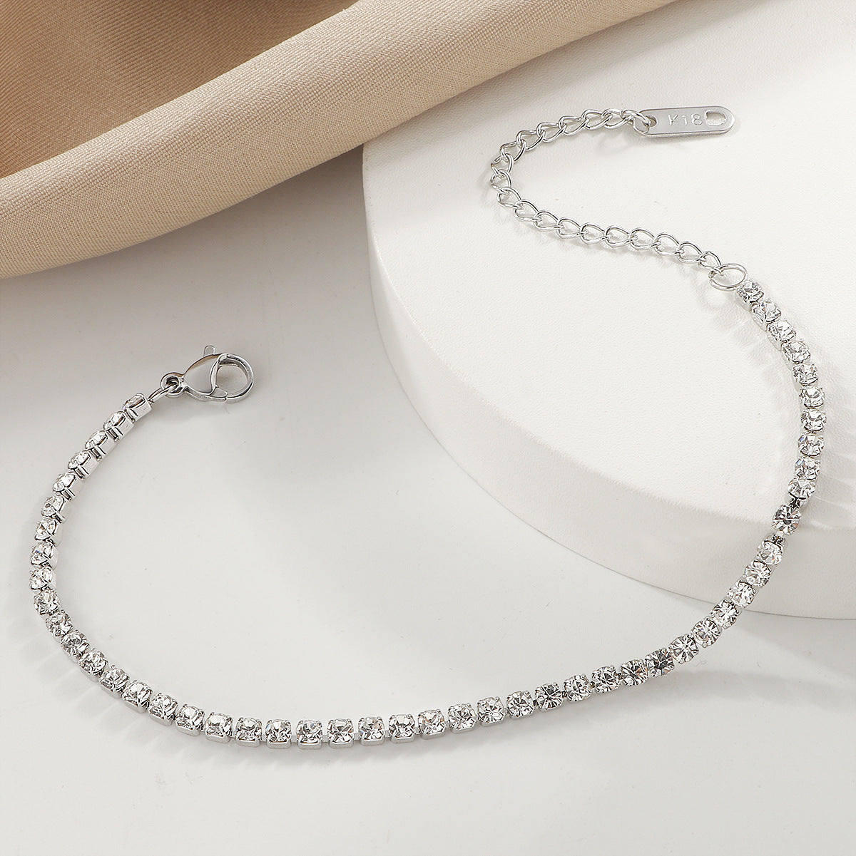 Damen Glitzernde Kristall Akzent Armband Shop Nory