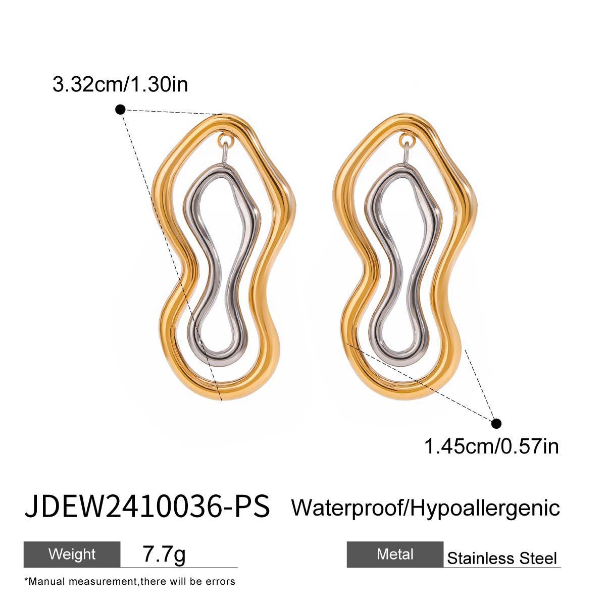 Damen Ohrhänger mit modernem Skulptur-Design und hypoallergener Edelstahlverarbeitung Shop Nory