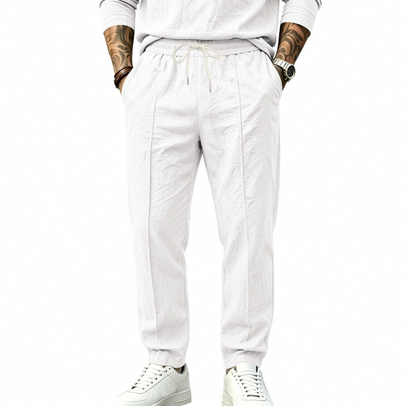 Herren Leichte Tapered-Jogginghose mit Bundfalten, elastischem Tunnelzug und Seitentaschen Shop Nory