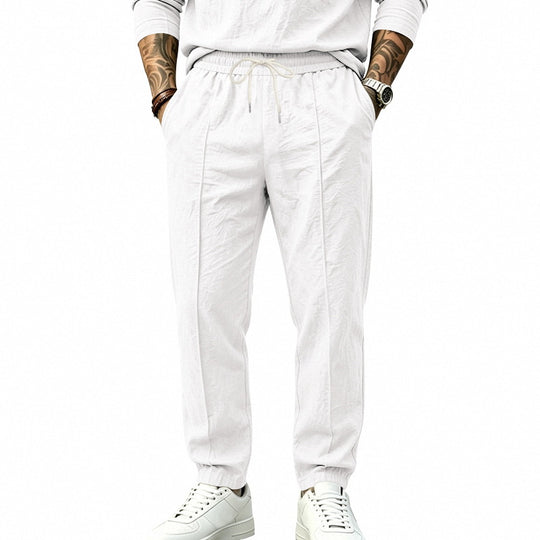 Herren Leichte Tapered-Jogginghose mit Bundfalten, elastischem Tunnelzug und Seitentaschen Shop Nory