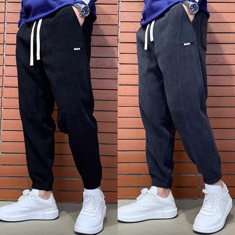 Herren Lockere Cord-Jogginghose mit elastischem Bund und Kordelzug Shop Nory