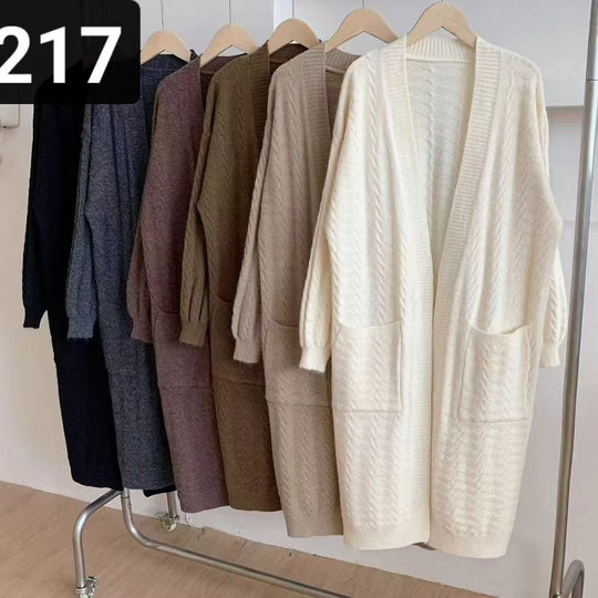 Damen Gemütlicher Strickcardigan mit Kapuze und Taschen Shop Nory