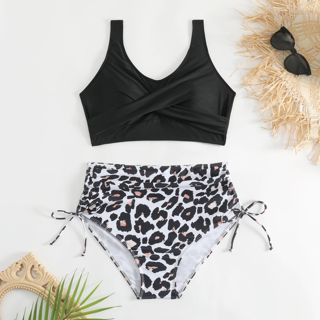 Damen Hochtailliertes Bikini-Set mit verstellbaren Trägern
