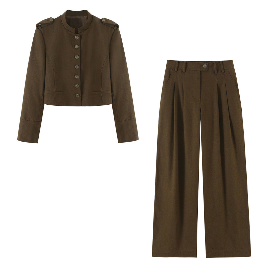 Damen Hochtaillierte weite Bundfaltenhose mit weitem Bein Shop Nory