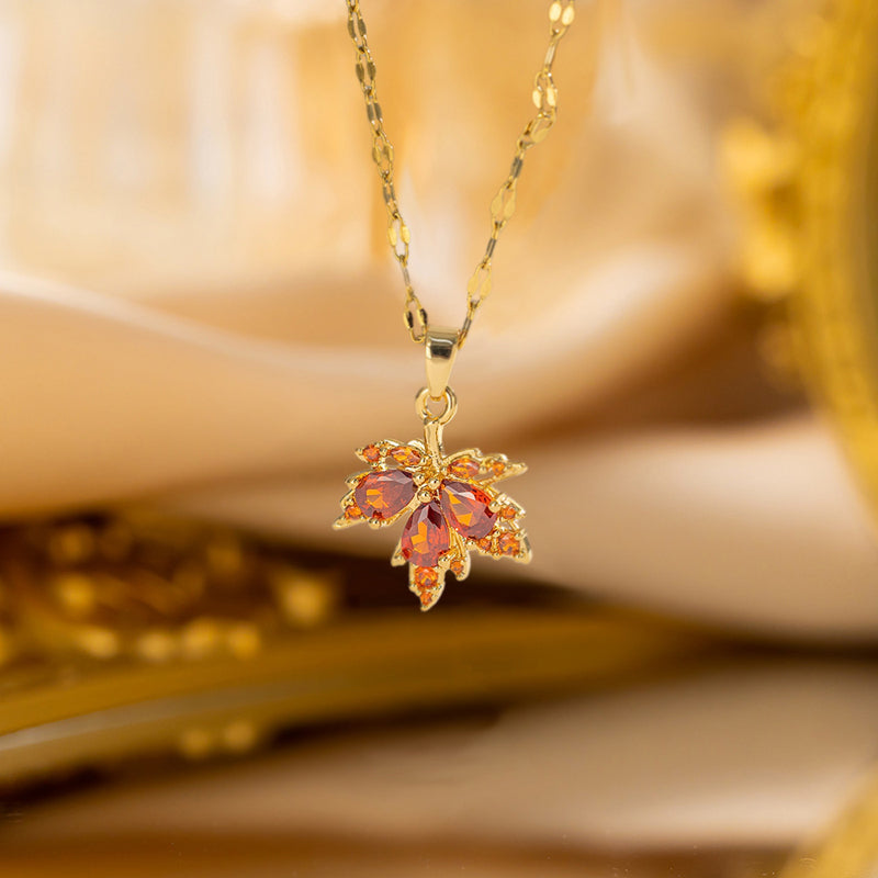 Halskette Mit Ahornblatt-Anhänger | Shop Nory