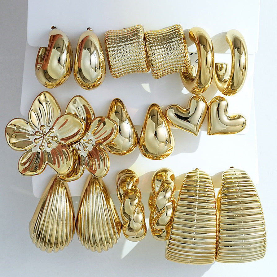 Damen Ohrstecker Set mit modernen, stilvollen Designs Shop Nory