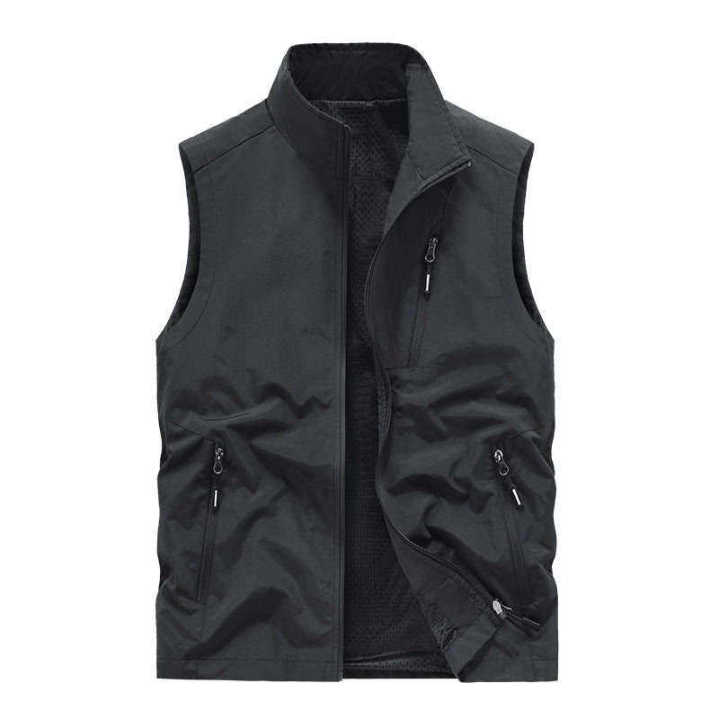 Herren Sportliche Outdoor-Weste mit funktionalen Reißverschlusstaschen Shop Nory