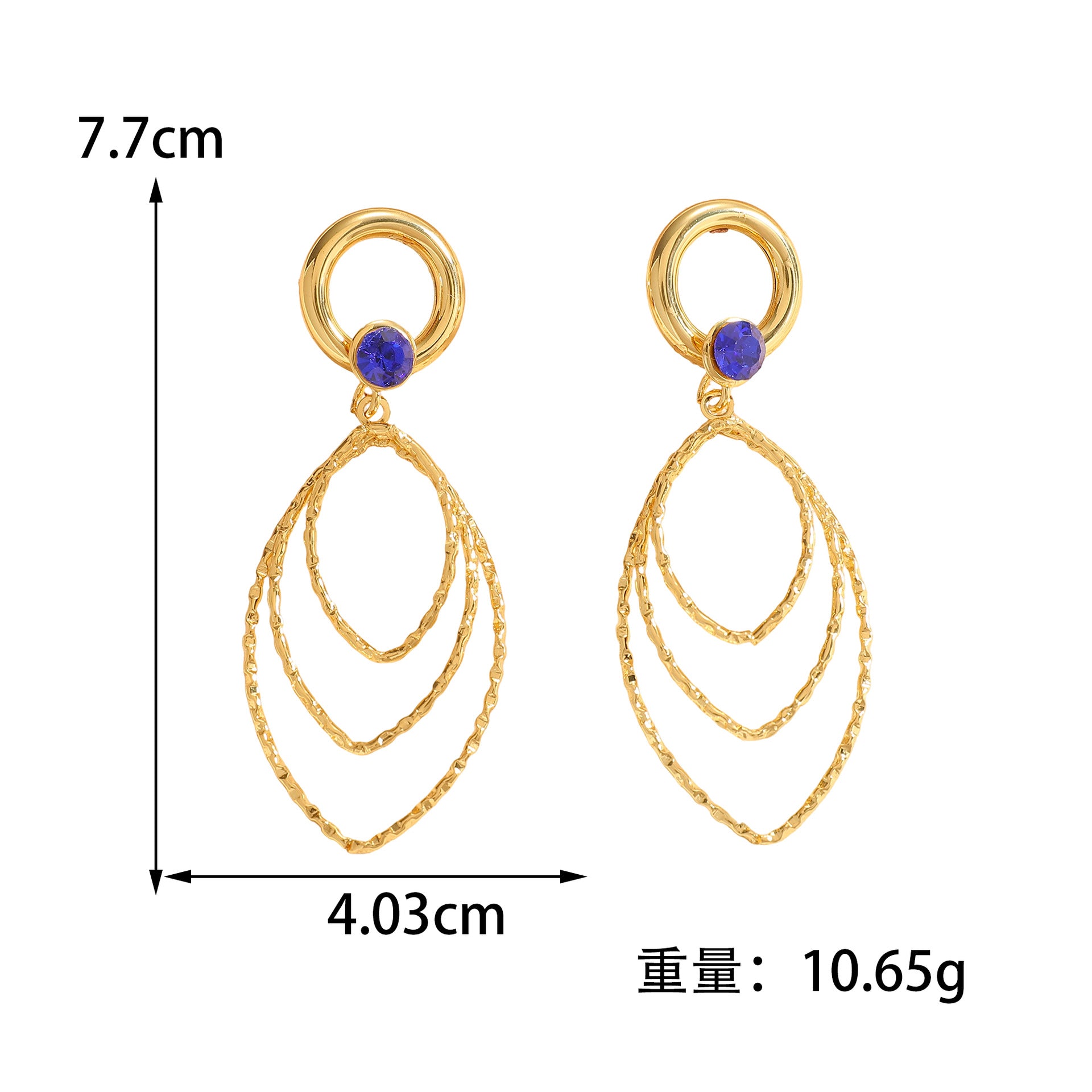 Damen Ohrhänger mit luxuriösem, geschichtetem Design Shop Nory
