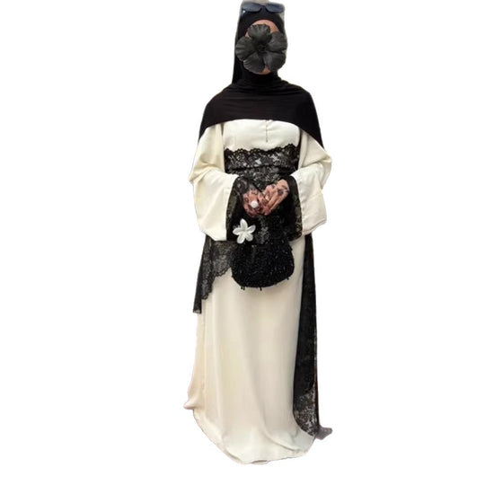 Damen Lagenlook-Spitzen-Tunika mit Bindegürtel und asymmetrischem Saum Shop Nory