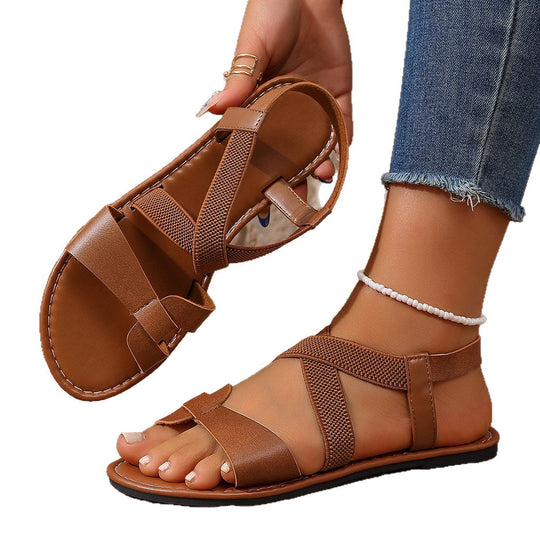 Damen Sommerliche Freizeitsandalen mit verstellbaren Riemen und ergonomischer Sohle