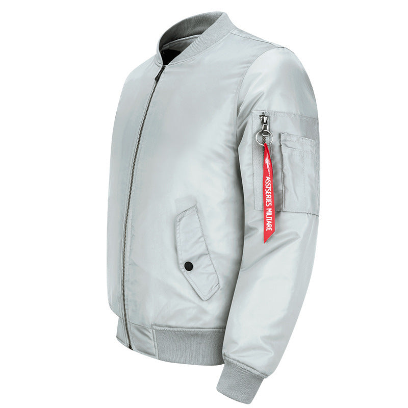 Herren Nylon-Bomberjacke im Pilotenstil mit wattierter Thermofütterung und Ärmeltasche Shop Nory