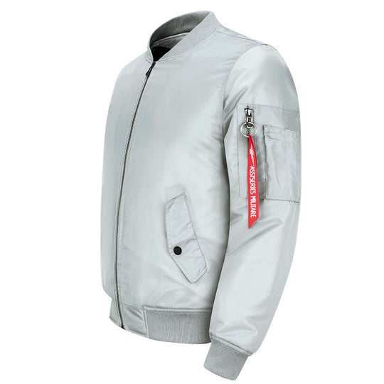 Herren Nylon-Bomberjacke im Pilotenstil mit wattierter Thermofütterung und Ärmeltasche Shop Nory