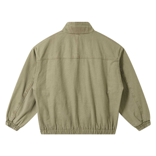 Unisex Kurze Canvas-Fieldjacke im Utility‑Look mit hohem Stehkragen und elastischem Saum Shop Nory