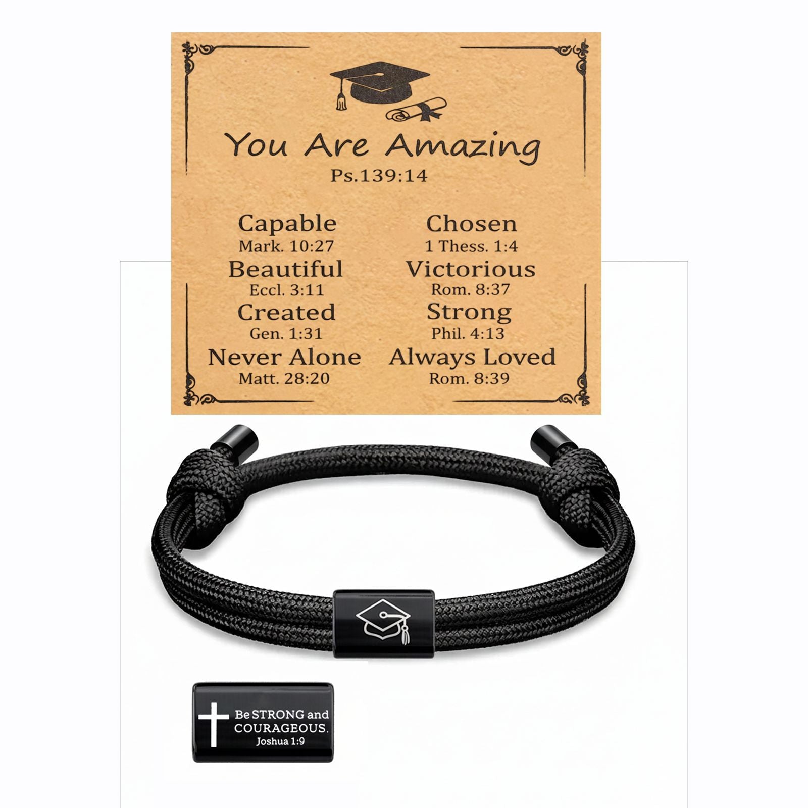 Damen Motivationsarmband mit symbolischen Graduation-Anhängern Shop Nory